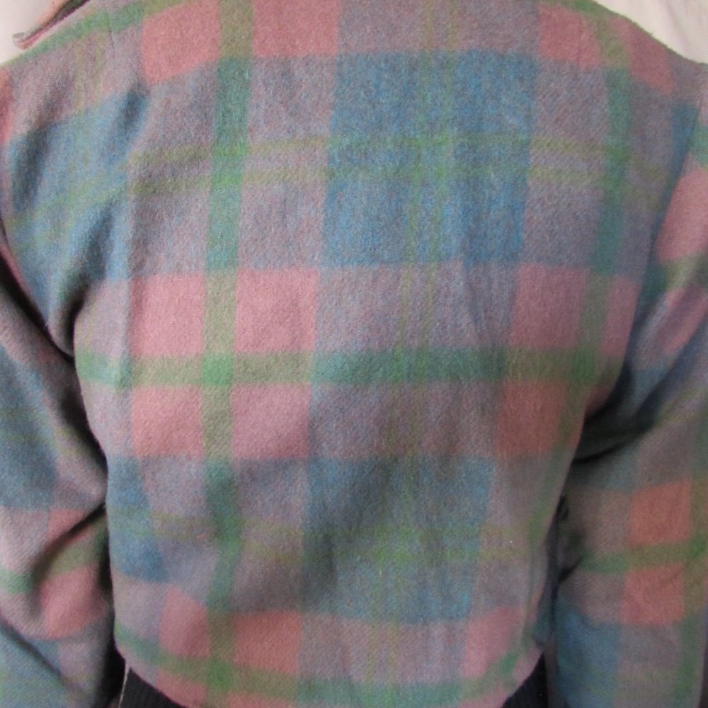 SALE Vintage Plaid Short Jacket & Weskit Vest - Picture 9 of 10